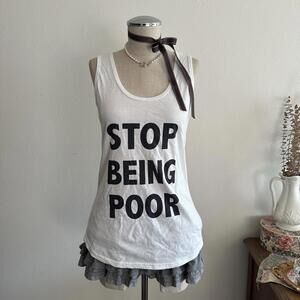 Paris Hilton stop being poor tank top